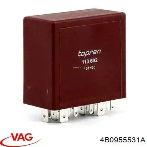 4B0955531A VAG Relê de controlo de limpador pára-brisas