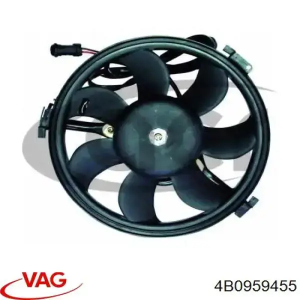 Ventilador elétrico de esfriamento montado (motor + roda de aletas) VAG 4B0959455 preço, a partir de 84,03 USD