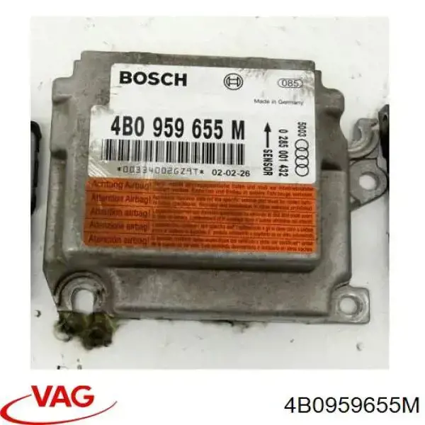 4B0959655M VAG Módulo processador de controlo da bolsa de ar (Centralina eletrônica AIRBAG)