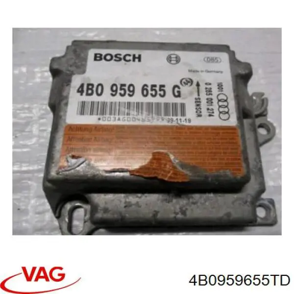 Módulo processador de controlo da bolsa de ar (Centralina eletrônica AIRBAG) VAG 4B0959655TD preço, a partir de 120,93 USD