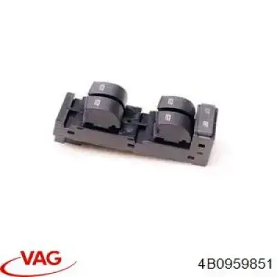 4B0959851 VAG Unidade de botões dianteira esquerda de controlo de elevador de vidro