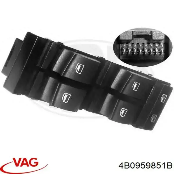 Unidade de botões dianteira esquerda de controlo de elevador de vidro VAG 4B0959851B preço, a partir de 34,05 USD