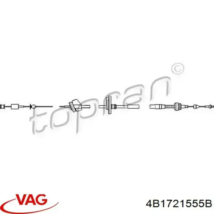 4B1721555B VAG Cabo/pedal de gás (de acelerador)
