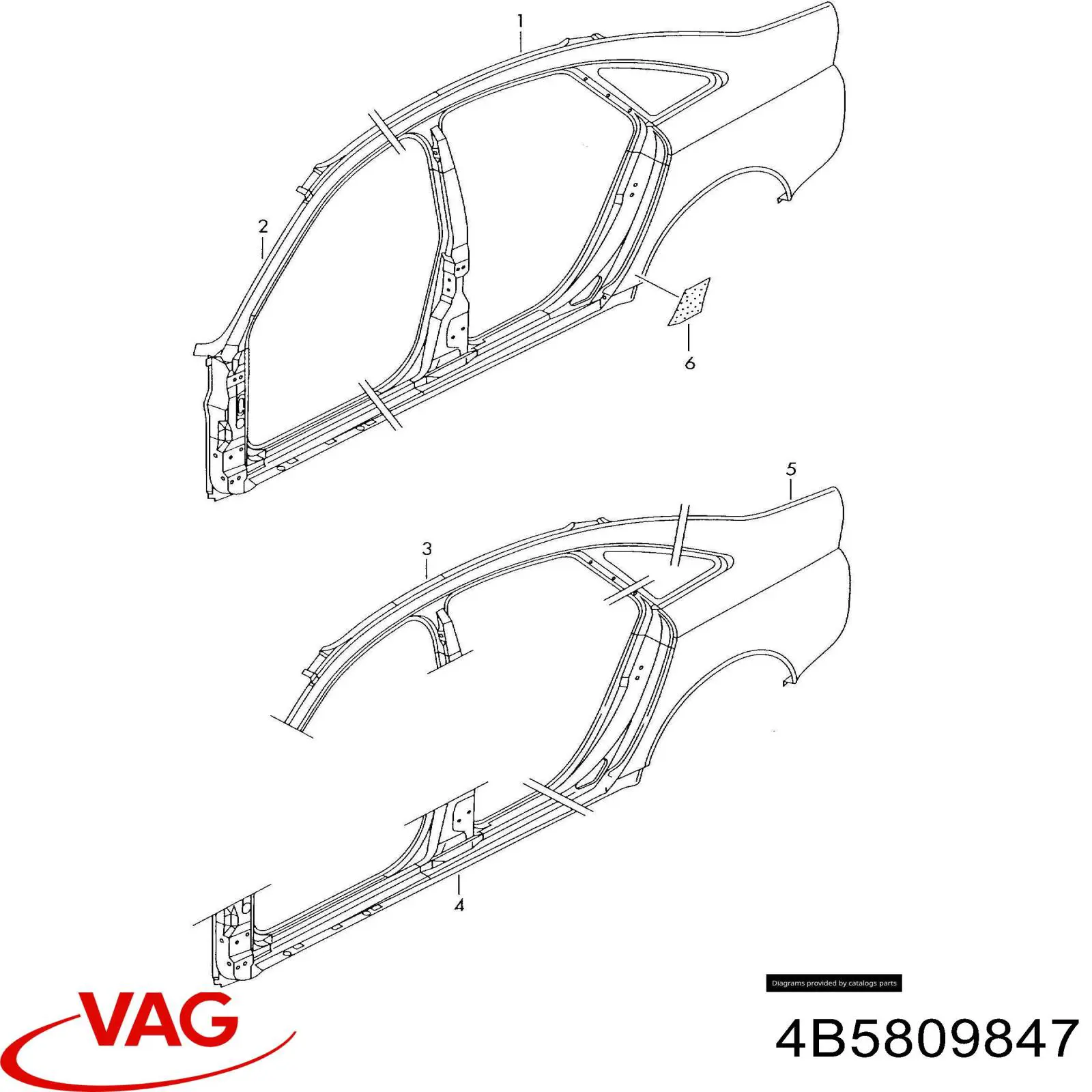 Acesso externo esquerdo VAG 4B5809847 preço, a partir de 134,03 USD