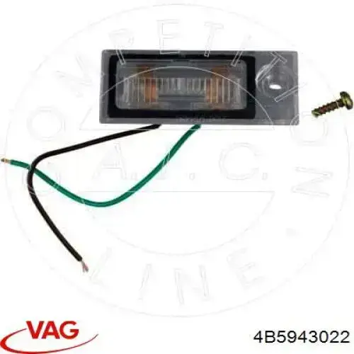 Lanterna da luz de fundo de matrícula traseira VAG 4B5943022 preço, a partir de 19,27 USD