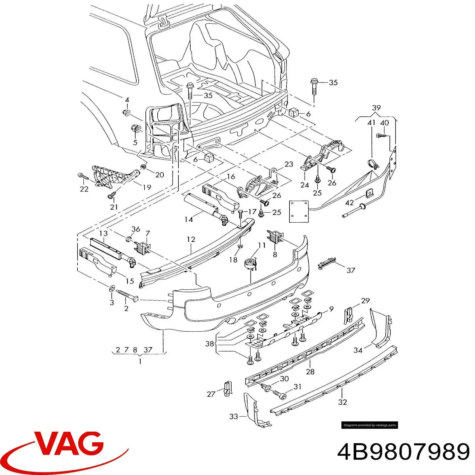  VAG 4B9807989 preço, a partir de 30,46 USD