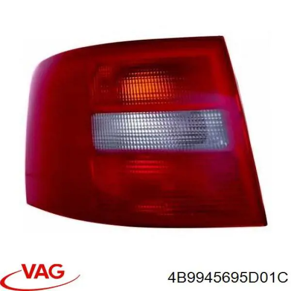 Lanterna da luz de fundo de matrícula traseira VAG 4B9945695D01C preço, a partir de 440,64 USD