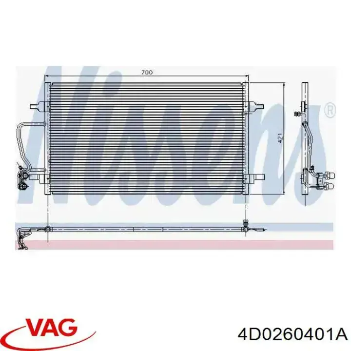 Radiador de aparelho de ar condicionado VAG 4D0260401A preço, a partir de 95,34 USD