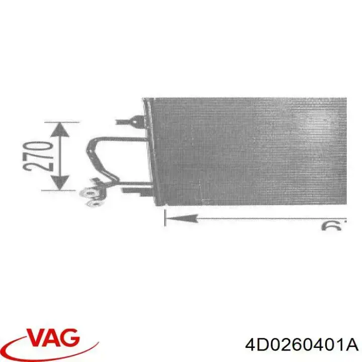 Compre 4D0260401A VAG Radiador de aparelho de ar condicionado