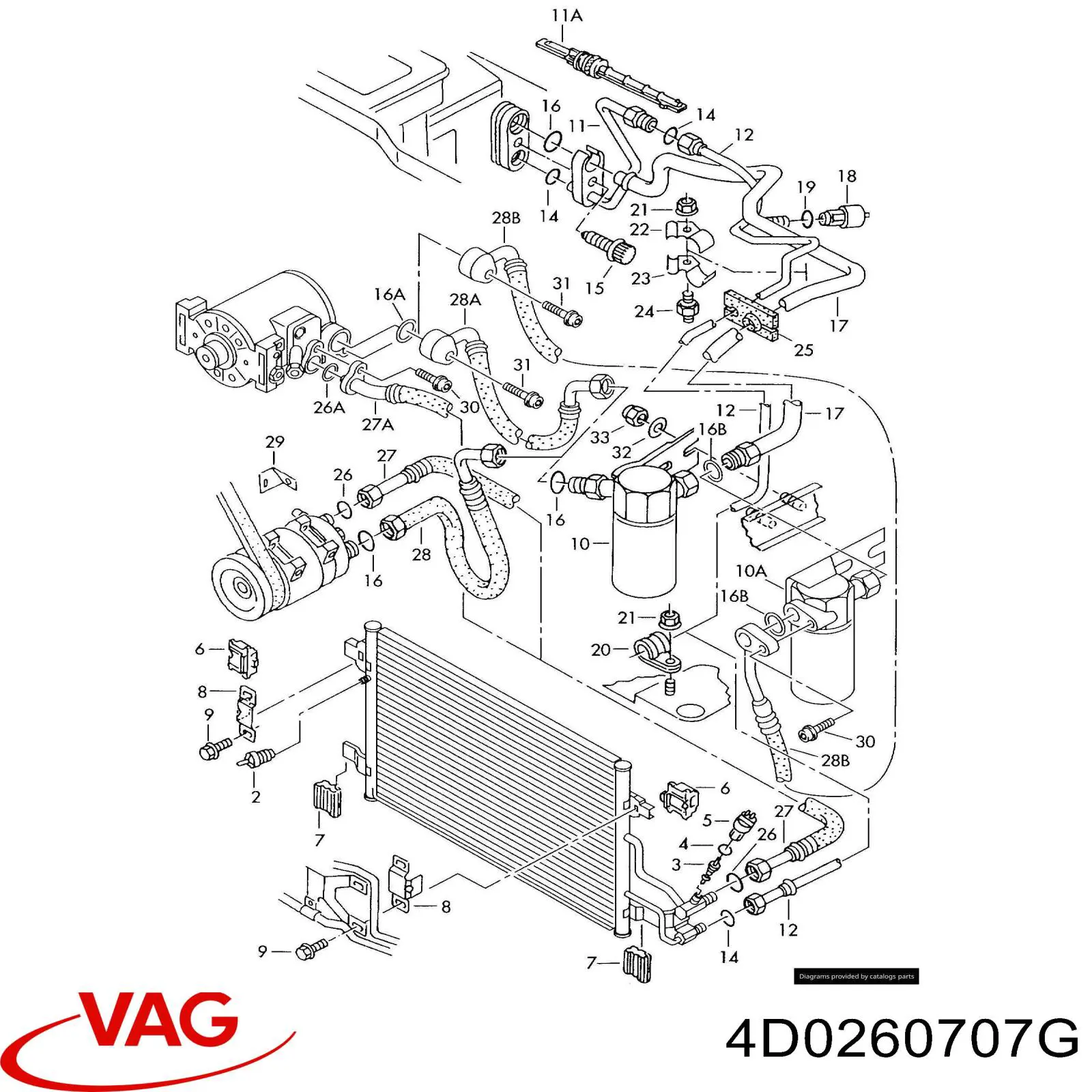  VAG 4D0260707G preço, a partir de 80,40 USD