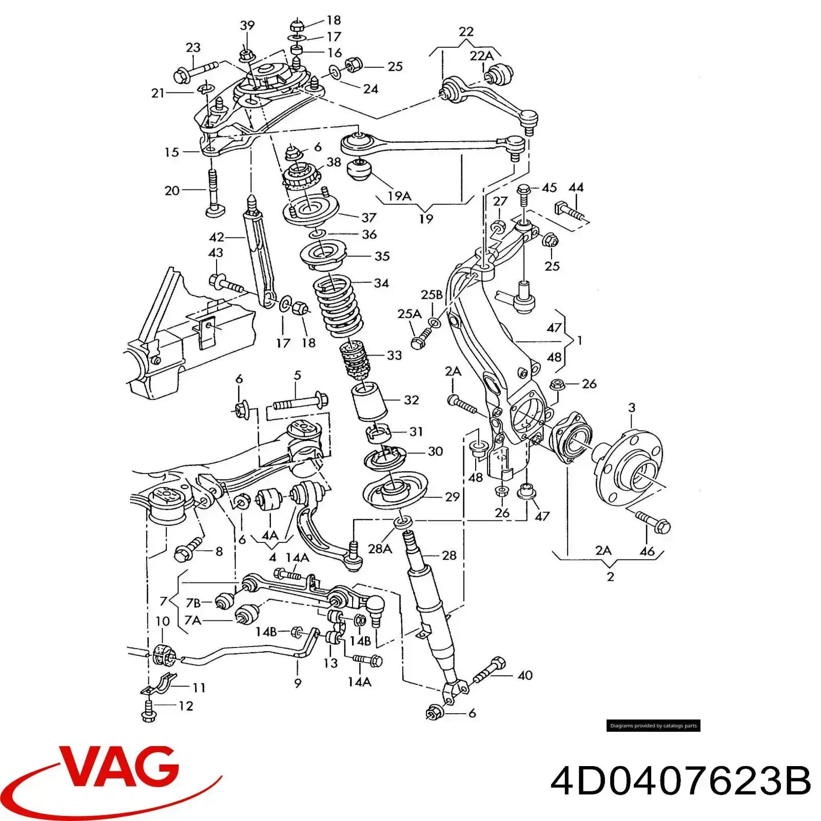 Cubo dianteiro VAG 4D0407623B preço, a partir de 7,88 USD