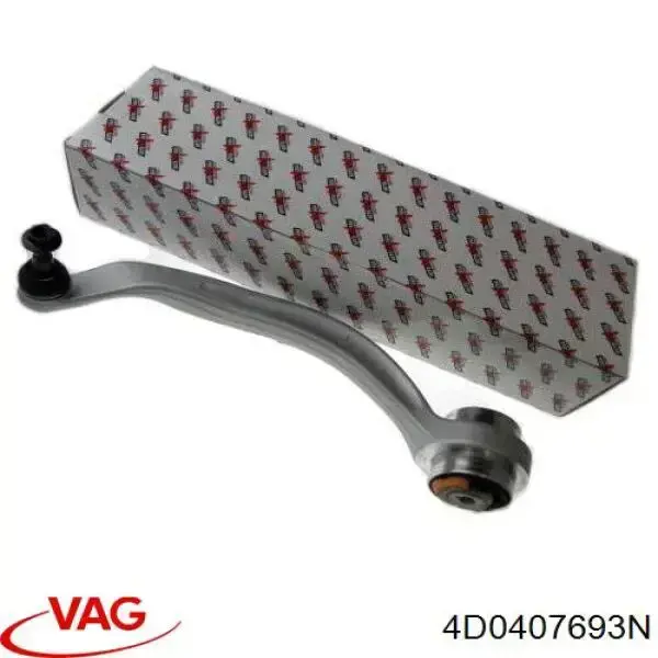 4D0407693N VAG Braço oscilante inferior esquerdo de suspensão dianteira