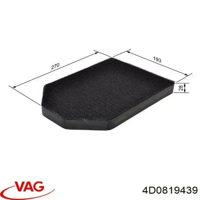 Filtro de salão 4D0819439 VAG