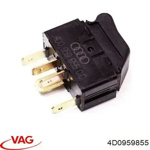 4D0959855 VAG Botão traseiro direito de ativação de motor de acionamento de vidro