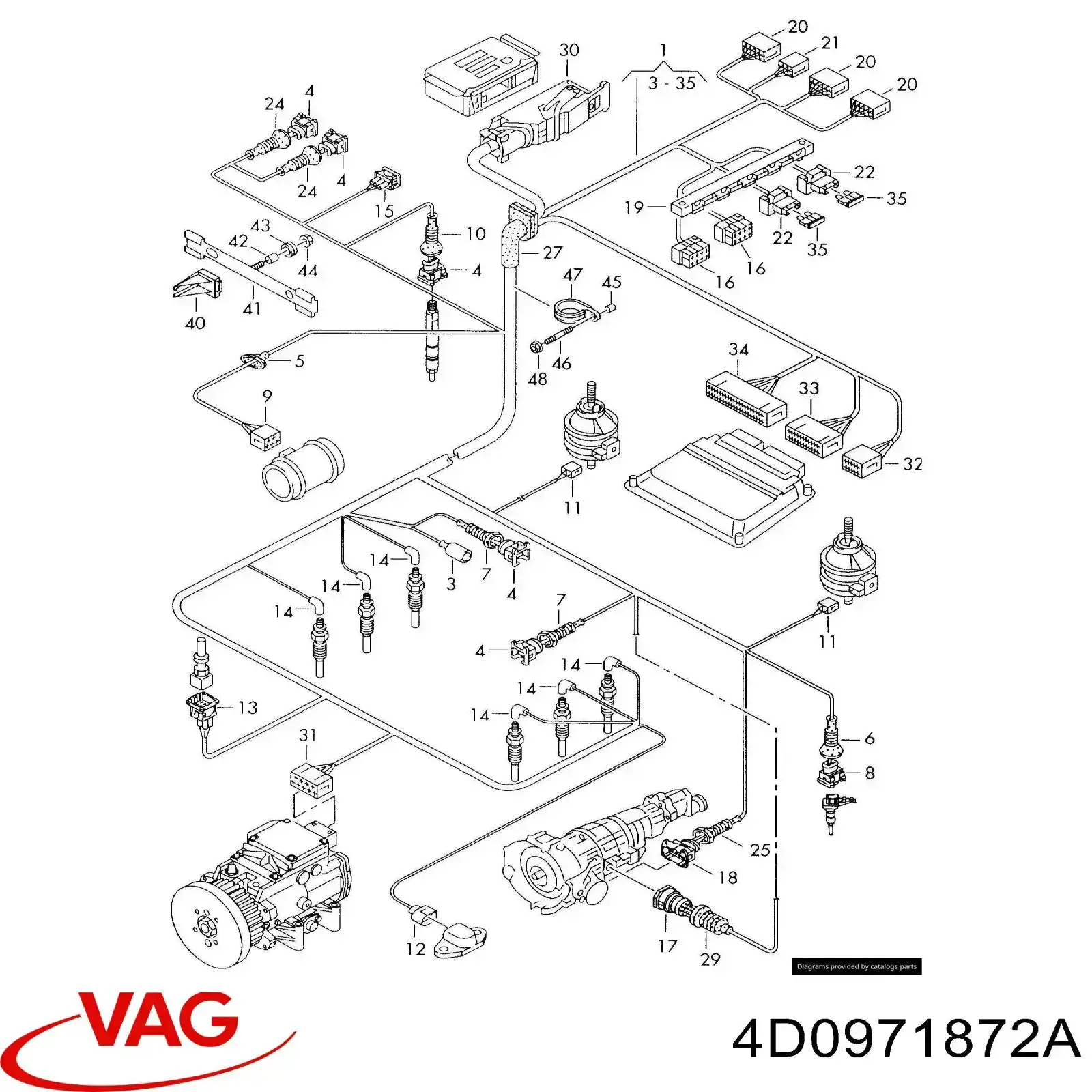  VAG 4D0971872A preço, a partir de 5,38 USD
