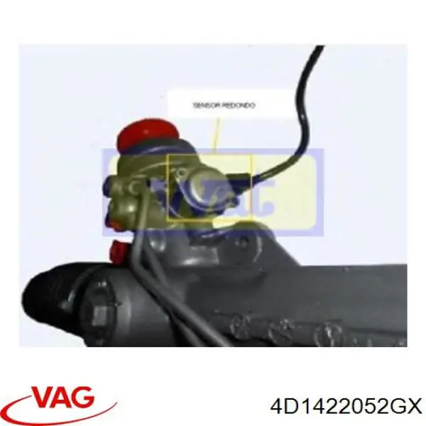 Compre 4D1422052GX VAG Cremalheira da direção
