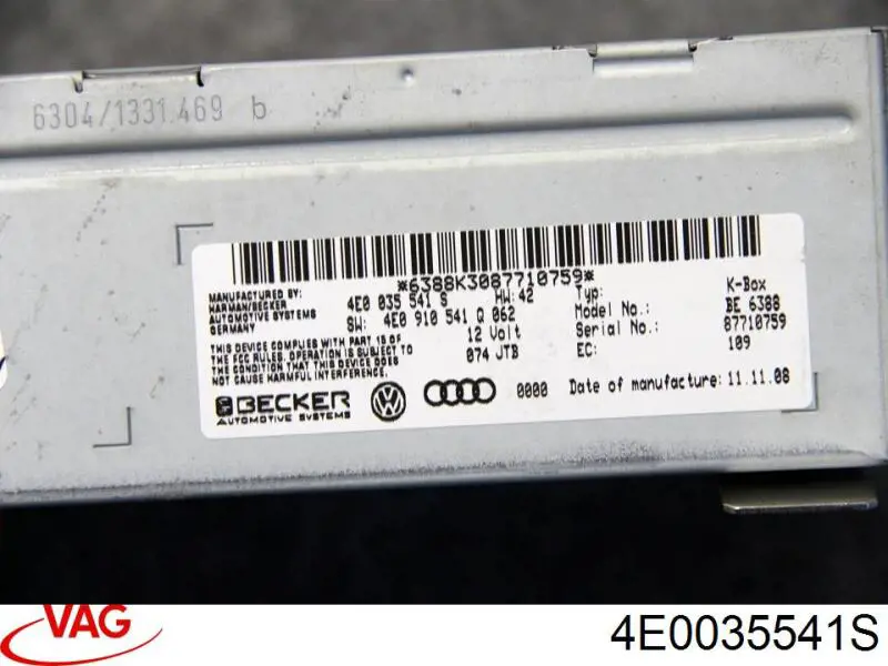 Unidade de controlo multimídia VAG 4E0035541S preço, a partir de 86,27 USD