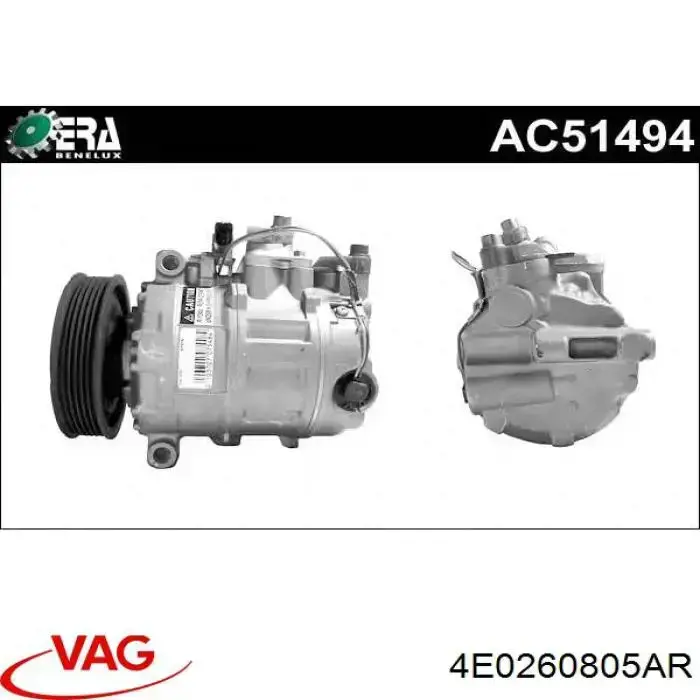 Compressor de aparelho de ar condicionado VAG 4E0260805AR preço, a partir de 483,65 USD