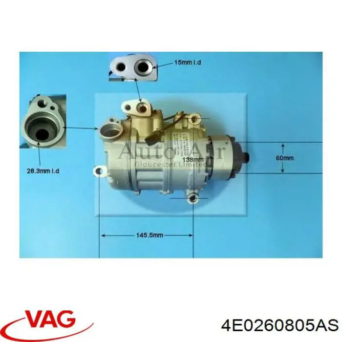 Compressor de aparelho de ar condicionado VAG 4E0260805AS preço, a partir de 259,24 USD