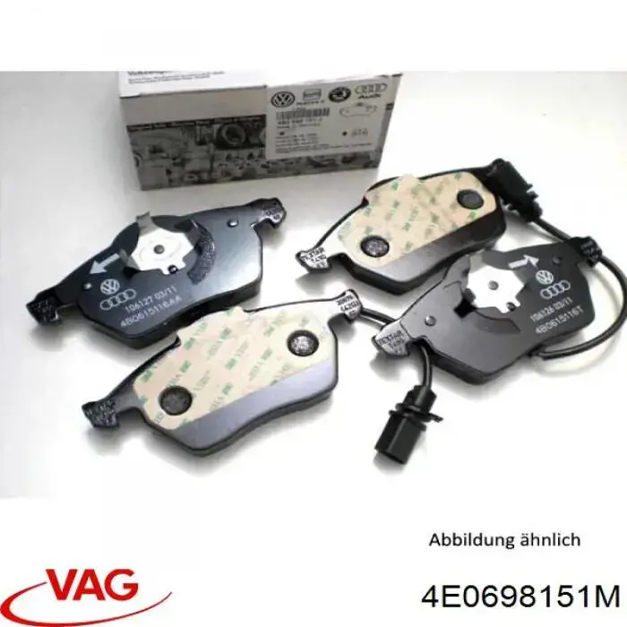Sapatas do freio dianteiras de disco VAG 4E0698151M preço, a partir de 50,72 USD