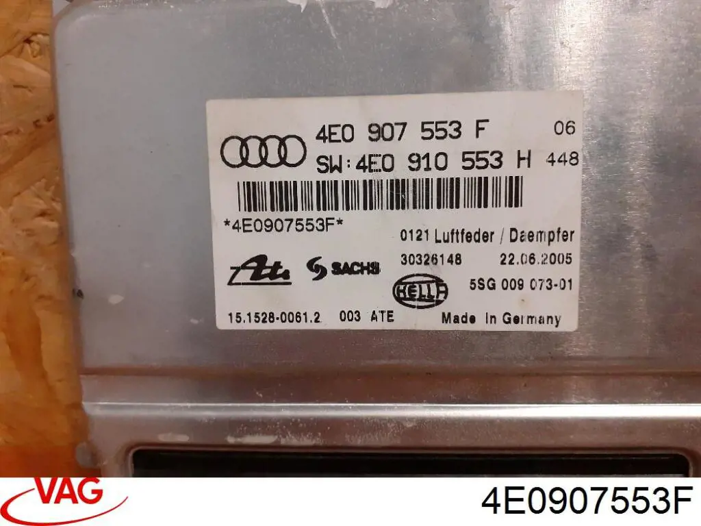 4E0907553F VAG Unidade de controlo de suspensão pneumática