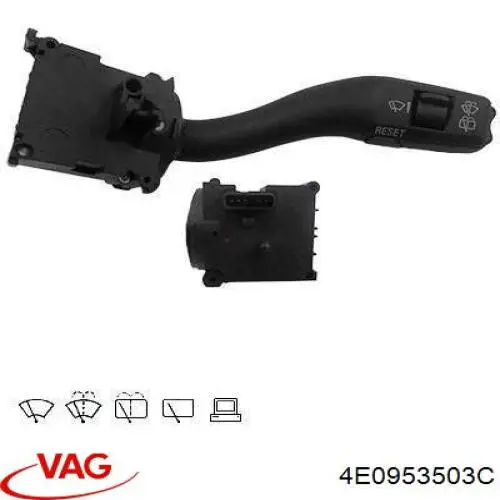 Comutador direito instalado na coluna da direção VAG 4E0953503C preço, a partir de 37,52 USD