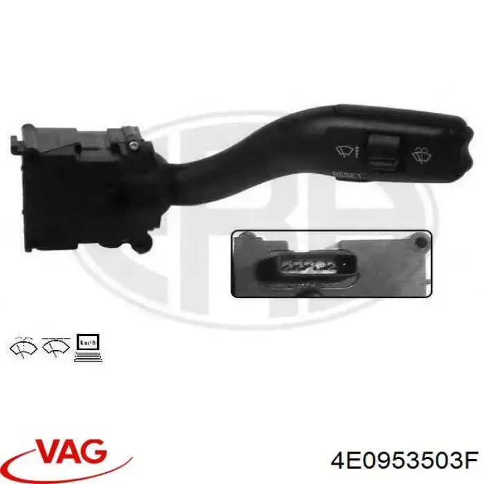 4E0953503F VAG Comutador direito instalado na coluna da direção