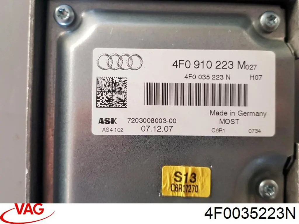 4F0035223N VAG Reforçador do som de sistema de áudio