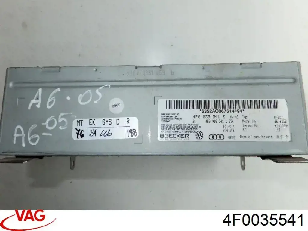 4F0035541 VAG Unidade de controlo multimídia