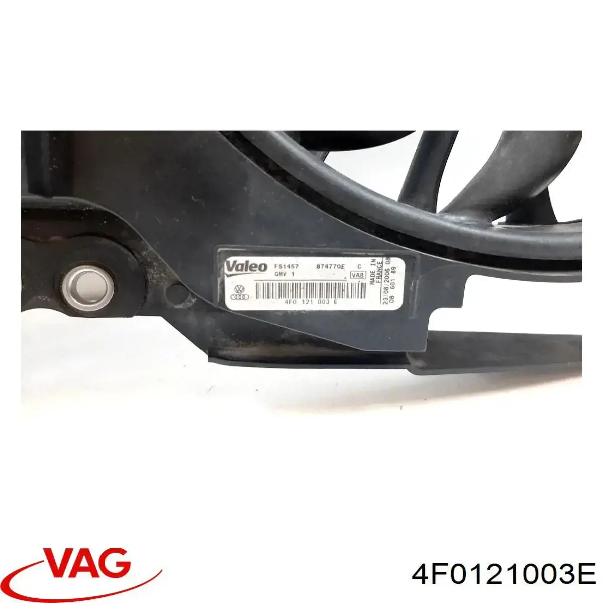 4F0121003E VAG Ventilador elétrico de esfriamento montado (motor + roda de aletas) direito
