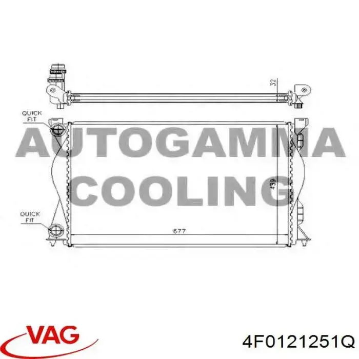 Compre 4F0121251Q VAG Radiador de esfriamento de motor