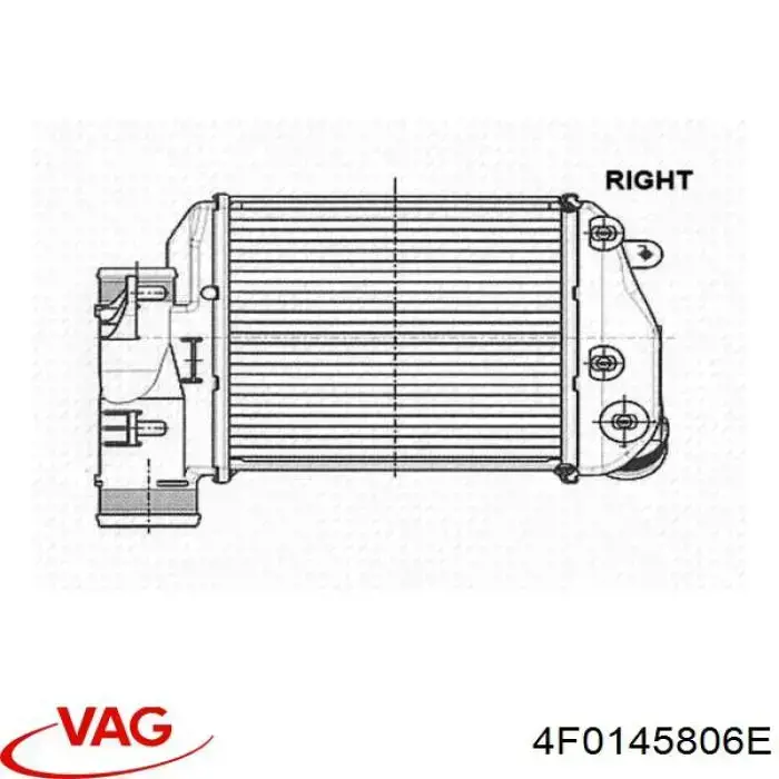 Radiador de intercooler VAG 4F0145806E preço, a partir de 78,32 USD