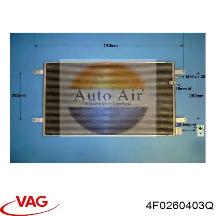 Radiador de aparelho de ar condicionado VAG 4F0260403Q preço, a partir de 111,04 USD