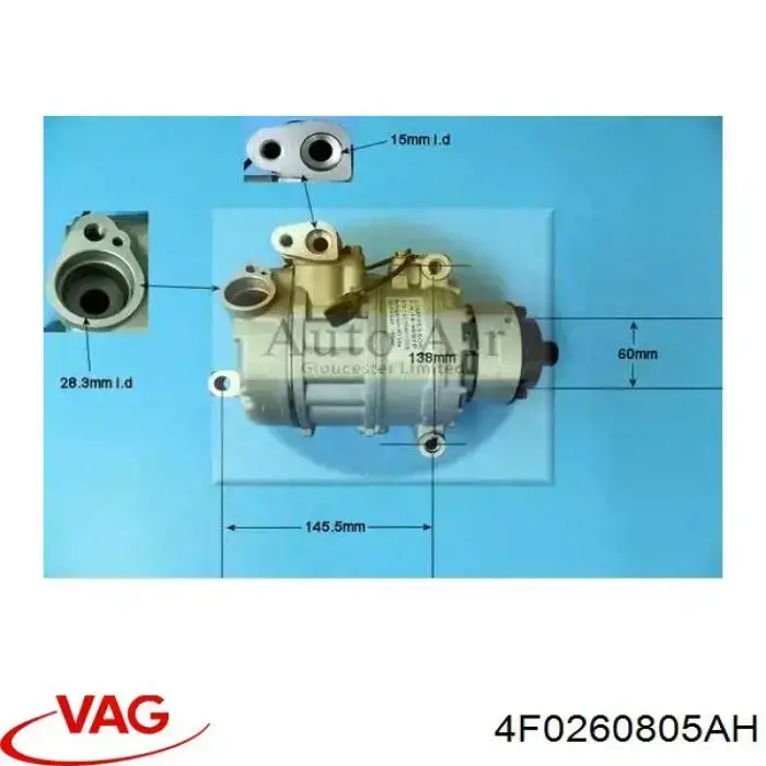 Compre 4F0260805AH VAG Compressor de aparelho de ar condicionado