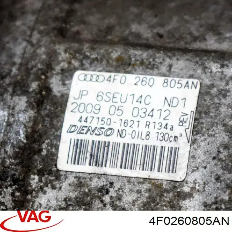 Compre 4F0260805AN VAG Compressor de aparelho de ar condicionado