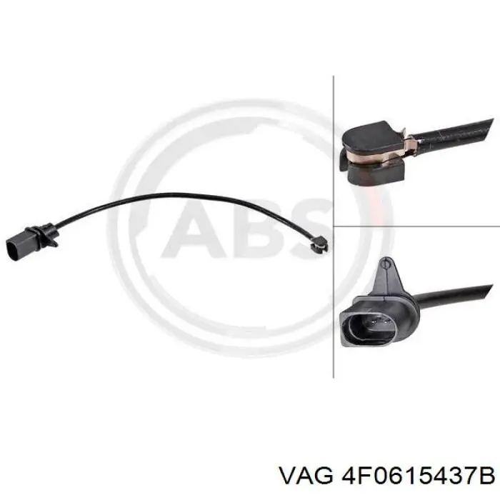 Sensor dianteiro de desgaste das sapatas do freio para Audi A6 C6 4F2