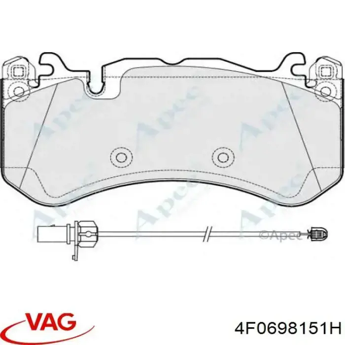 Sapatas do freio dianteiras de disco VAG 4F0698151H preço, a partir de 86,29 USD