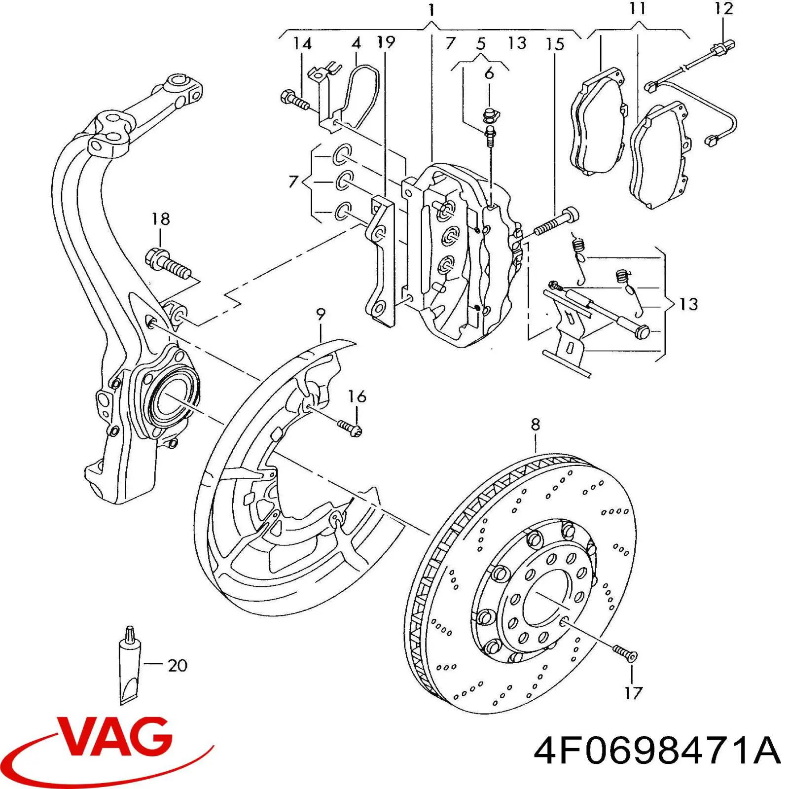  VAG 4F0698471A preço, a partir de 131,71 USD