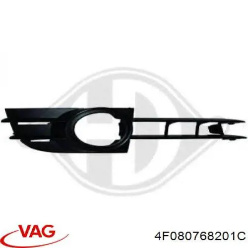 4F080768201C VAG Grelha direita do pára-choque dianteiro