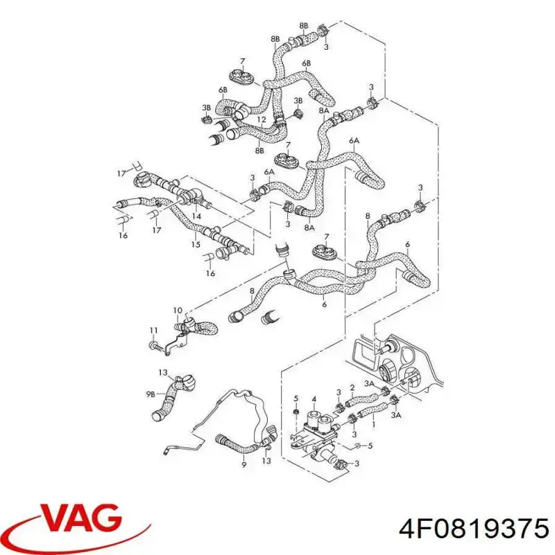  VAG 4F0819375 preço, a partir de 128,70 USD