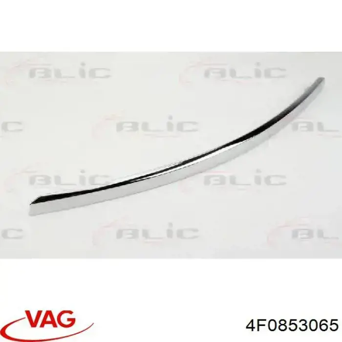 4F0853065 VAG Moldura esquerda do pára-choque dianteiro