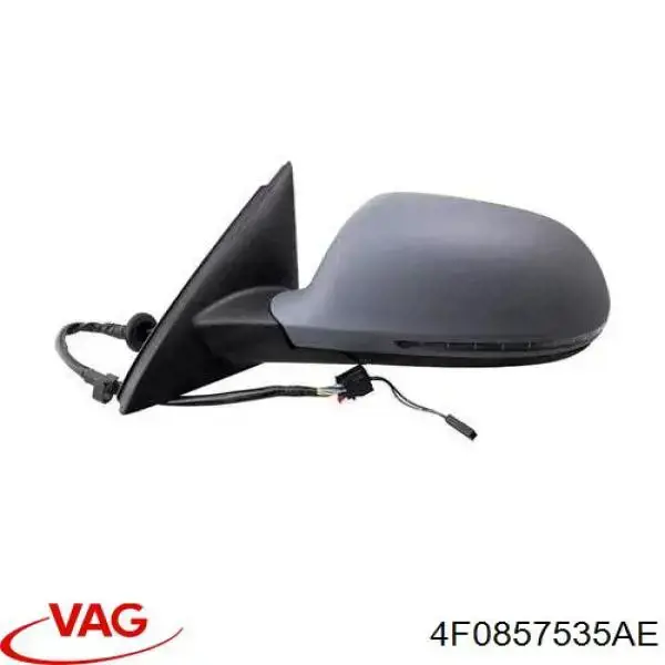 4F0857535AE VAG Elemento espelhado do espelho de retrovisão esquerdo