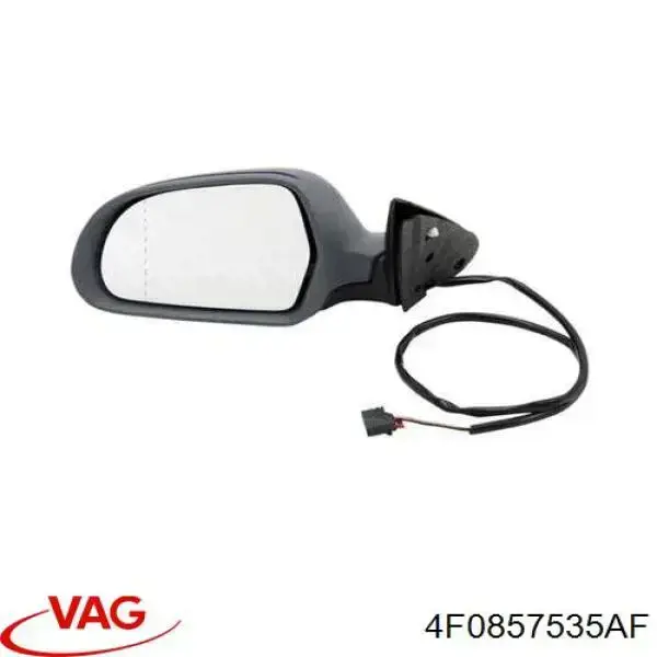 4F0857535AF VAG Elemento espelhado do espelho de retrovisão esquerdo