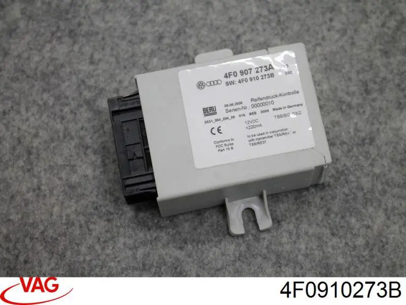 4F0910273B VAG Unidade do sistema de controlo de pressão nos pneus