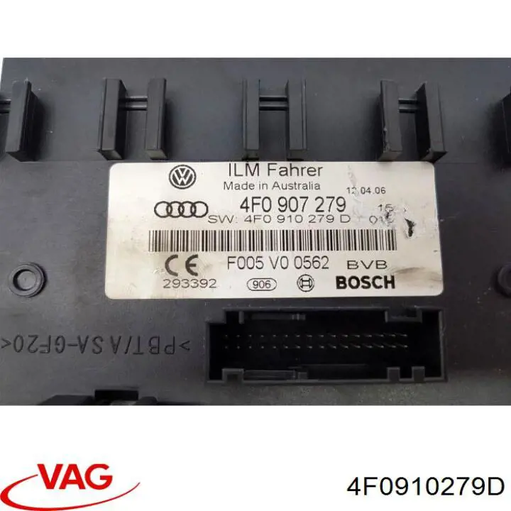 4F0910279K VAG Módulo de direção (Centralina eletrônica) das luzes
