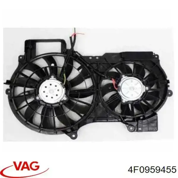 Ventilador (roda de aletas) do radiador de esfriamento esquerdo VAG 4F0959455 preço, a partir de 132,46 USD