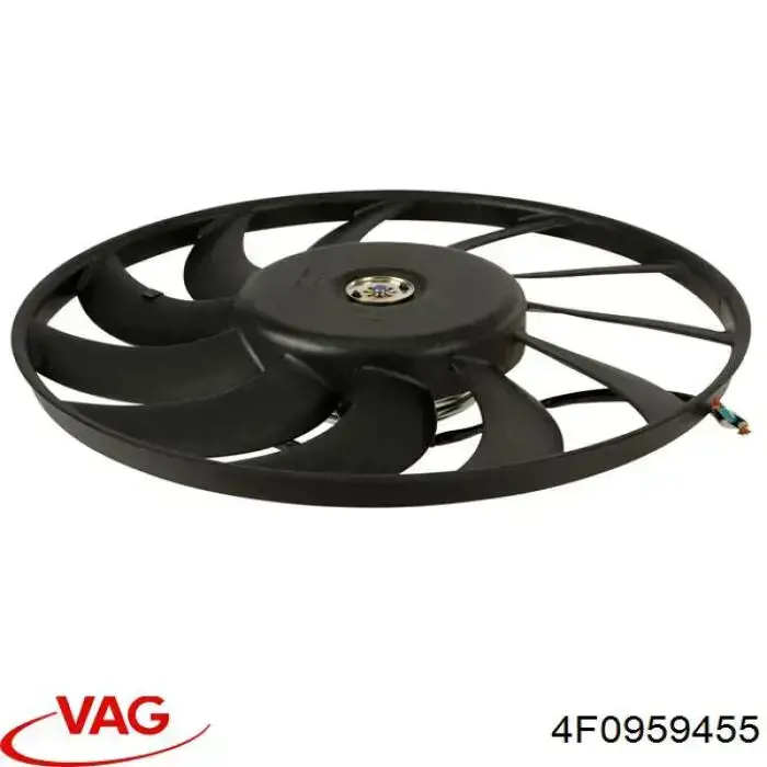 Compre 4F0959455 VAG Ventilador (roda de aletas) do radiador de esfriamento esquerdo