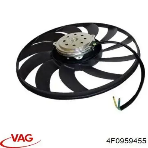 4F0959455 VAG Ventilador (roda de aletas) do radiador de esfriamento esquerdo