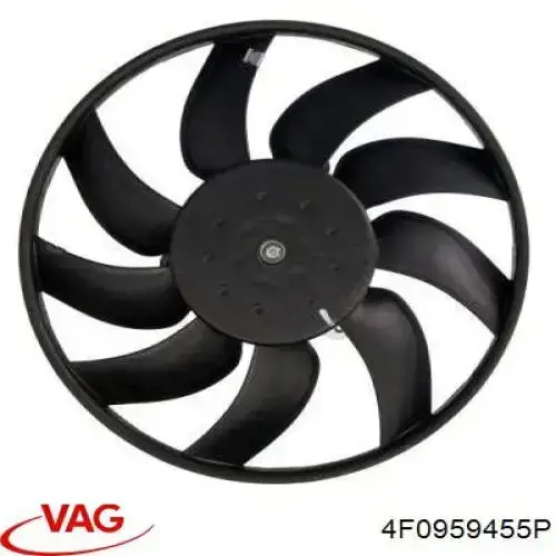 Ventilador elétrico de esfriamento montado (motor + roda de aletas) VAG 4F0959455P preço, a partir de 101,84 USD