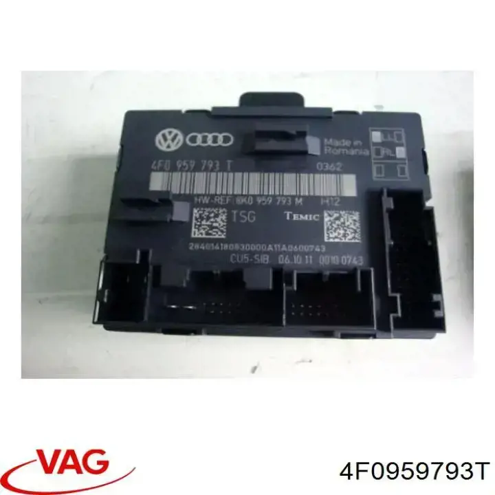 4F0959793T VAG Módulo de conforto da porta dianteira